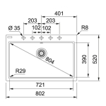 Franke KSG318 Fiji 花崗岩檯面單昇盆 (黑色)